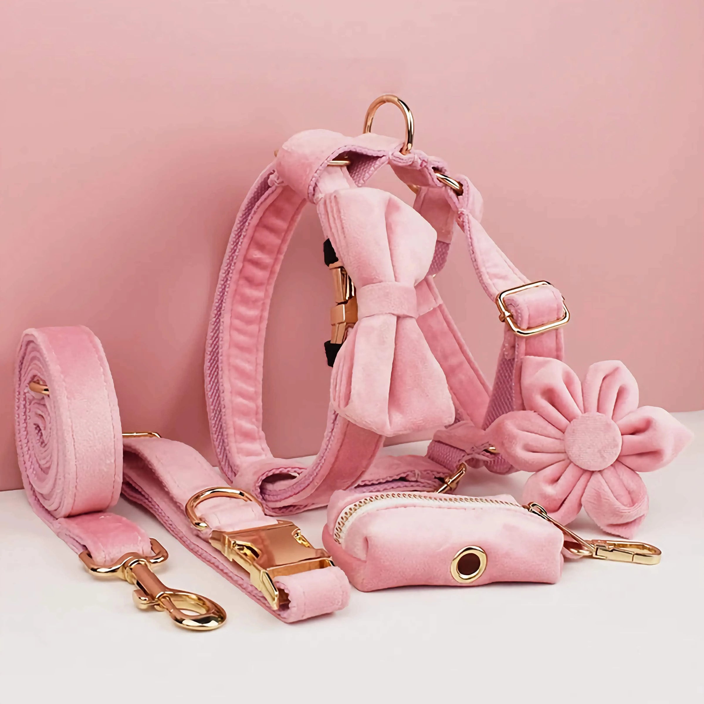 Personalized Pink Velvet Classic Set