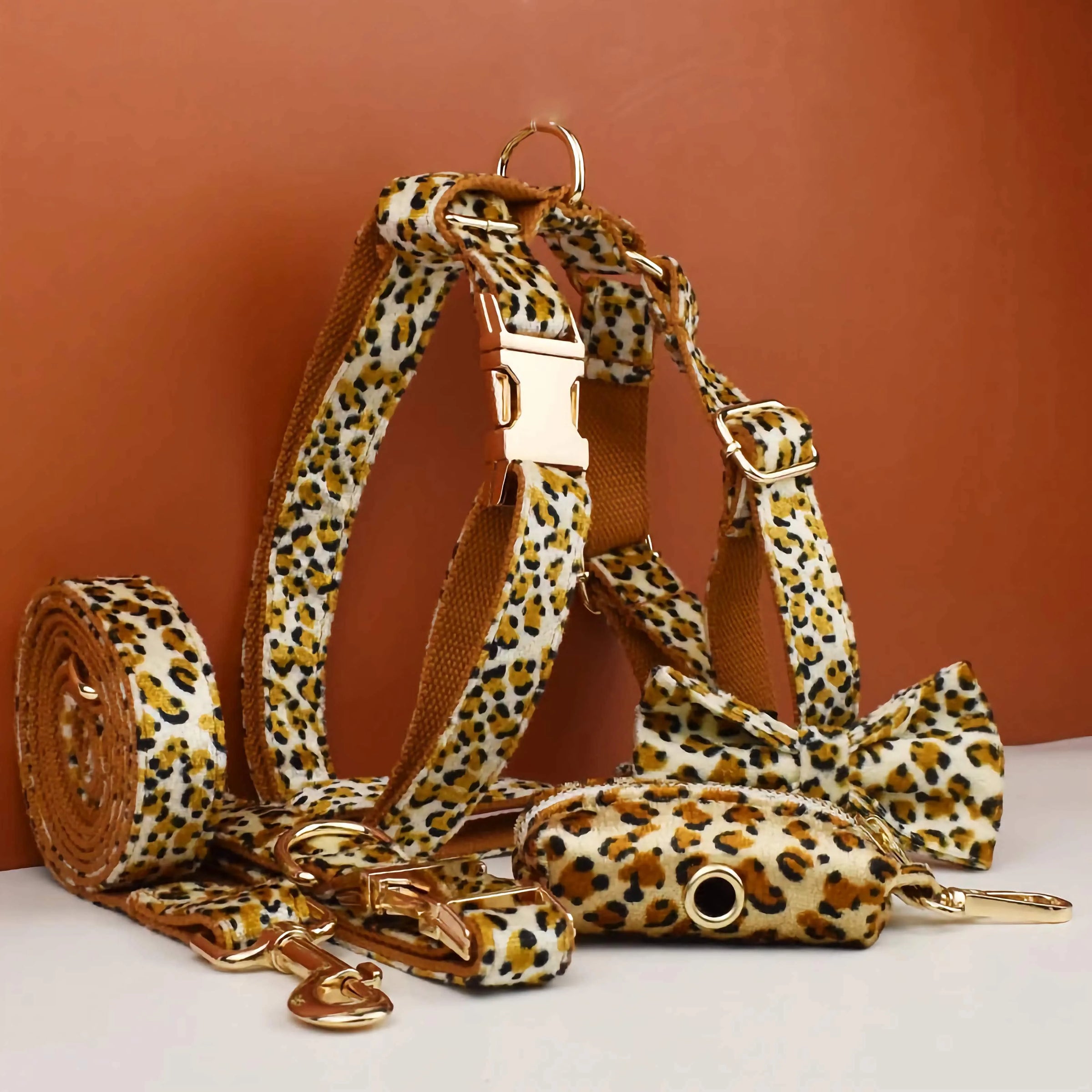 Personalized Velvet Leopard Classic Set