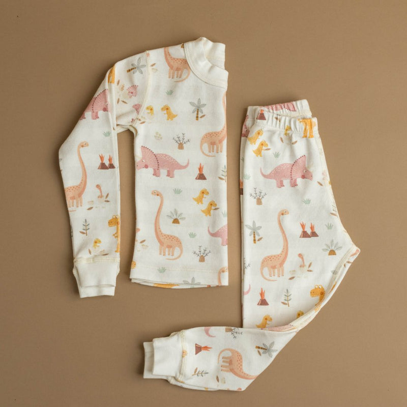 Rose Dino Family Organic Cotton Pajamas Made in USA - BIG FRENCHIES