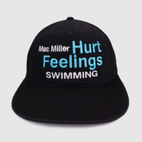 Mac Miller Hurt Feelings Swimming CUSTOM EMBROIDERED Black STRAPBACK CAP HAT