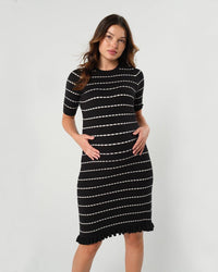 Louie Striped Knit Maternity & Nursing Dress - BIG FRENCHIES