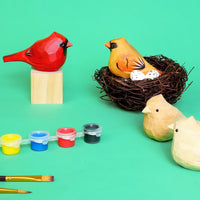 Hand-Carved Cardinal Bird DIY Painting Kit – Nature-Inspired Decor & Gifts - BIG FRENCHIES