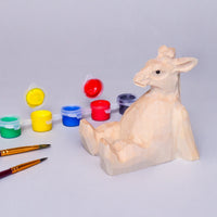 Paint Your Own Wood Carved Giraffe DIY Painting Kit - BIG FRENCHIES