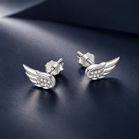 925 Sterling Silver White Gold Plated CZ Pavé Set 0.4x0.9 cm Earrings for Women
