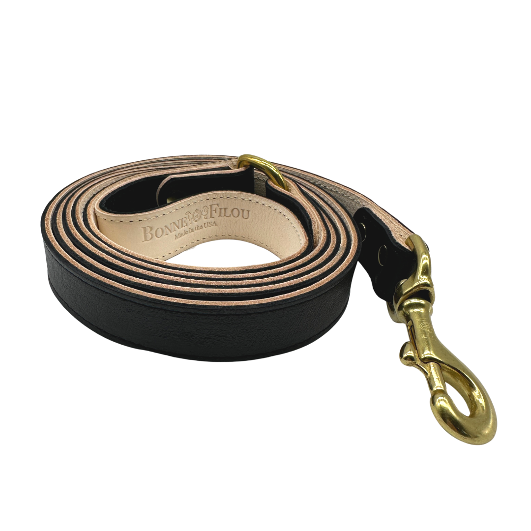 Plain Leather Dog Leashes - BIG FRENCHIES