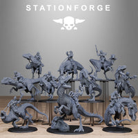 3D Printed GrimGuard Jungle Raptors by Stationforge Miniatures