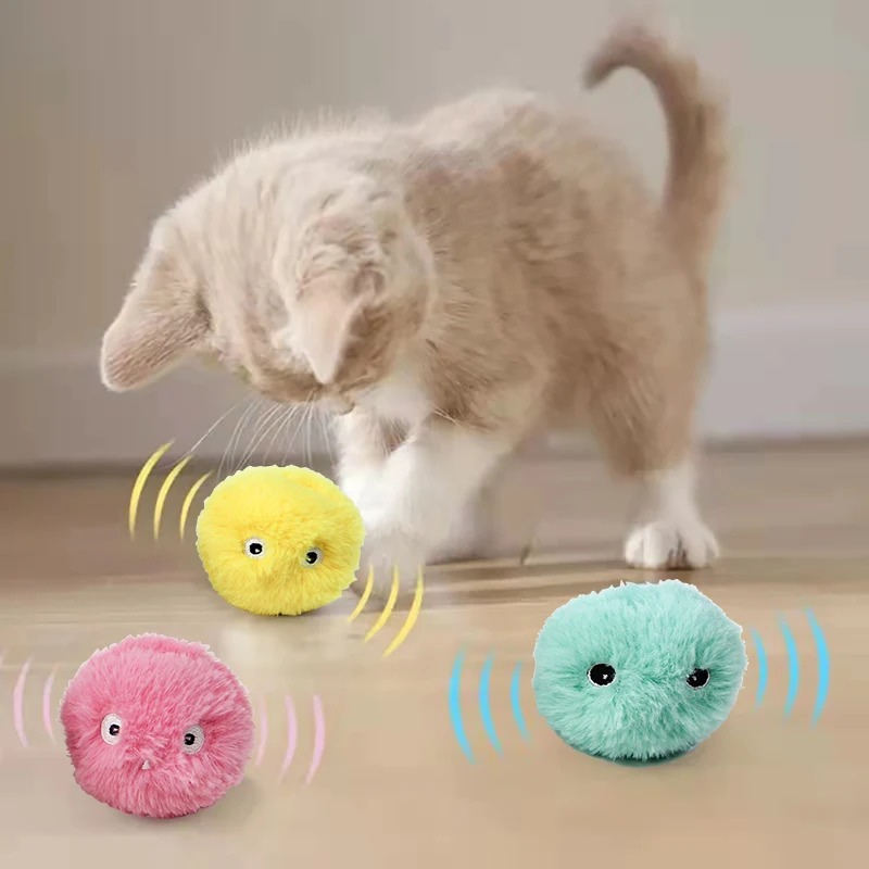 Interactive Ball Smart Cat Toys – Plush Electric Catnip Training Toy - BIG FRENCHIES
