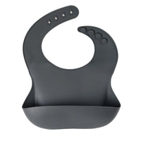 Charcoal Silicone Baby Bib - BIG FRENCHIES