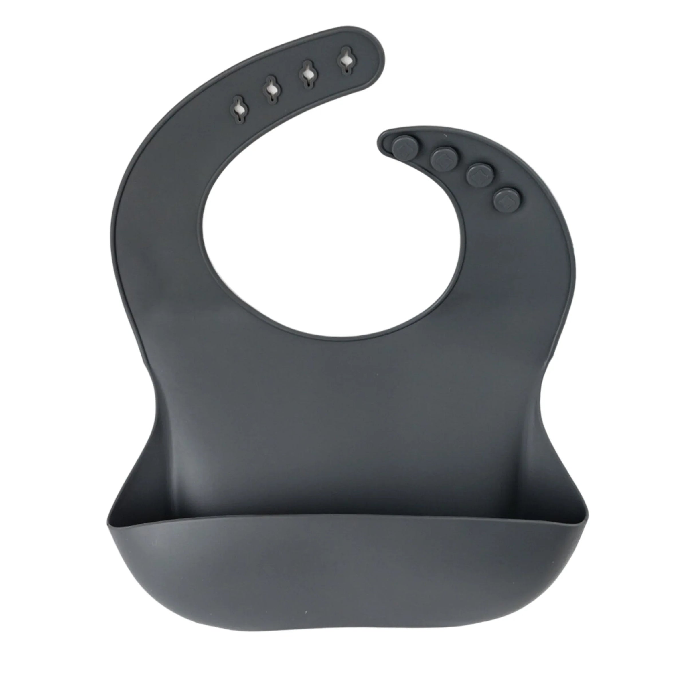 Charcoal Silicone Baby Bib - BIG FRENCHIES