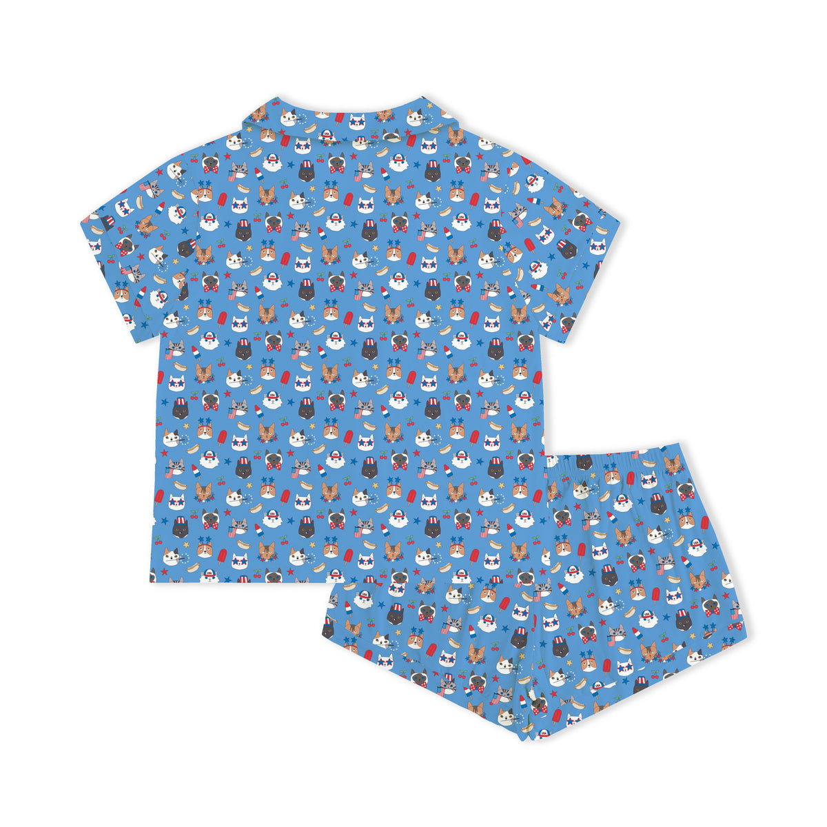 Freedom Cats (Women's Short Sleeve PJ) - BIG FRENCHIES