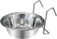 Pet Bowl Stainless Steel Hanging Food Water Bowls Bird Cage Feeder for Birds, Parrots, Small Sized Dogs and Cats (S) - BIG FRENCHIES