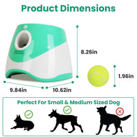 1Pc Automatic Dog Ball Launcher Toy Included 6 Tennis Balls Dog With 3 Adjustable Launch Distance Interactive Ball Throw