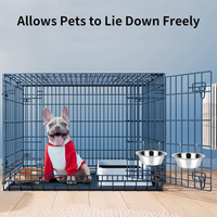 2PCS Kennel Water Bowl Hanging,Stainless Steel Puppy Bowls For Small Dog Cage,Kennel, Crate, Catio Accessories,Dog Crate
