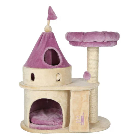 Beige/Purple My Kitty Darling Cat Castle - BIG FRENCHIES