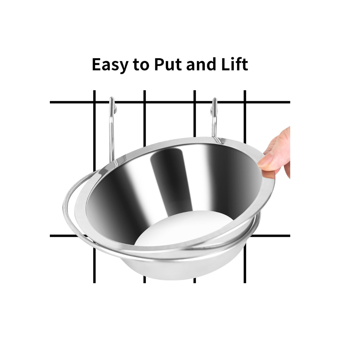 2PCS Kennel Water Bowl Hanging,Stainless Steel Puppy Bowls For Small Dog Cage,Kennel, Crate, Catio Accessories,Dog Crate