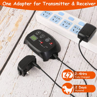 1Set Dog Fence System Pet Containment System With One Hundred Adjustable Levels IPX7 Waterproof Rechargeable Receiver Un