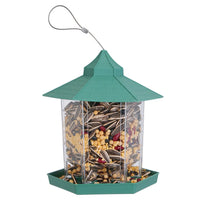 Hanging Gazebo Wild Bird Feeder Outdoor Bird Seed Station with Large Capacity 6 Feeder Ports for Garden Patio Park Weath