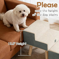 Dog Stairs 4 Step Foldable Pet Steps Ottoman Ramp for Couch Bed
