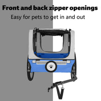 Large Folding Bike Trailer for Dogs - 20×2 1/8 Inches Wheels, Heavy-Duty Steel Frame, Spacious Design, All-Terrain Cycli