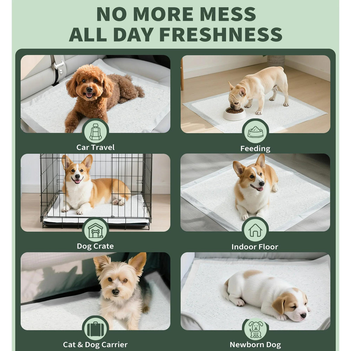 Made4Pets Dog And Puppy Pee Pads, Leak-proof And Quick-drying Design, For Potty Training, 100 Pads Per Pack.,Self-pickup