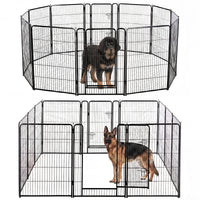 Metal Material, Foldable Pet Fence With A Door, Suitable For Small, Medium And Large-sized Dogs Outdoors