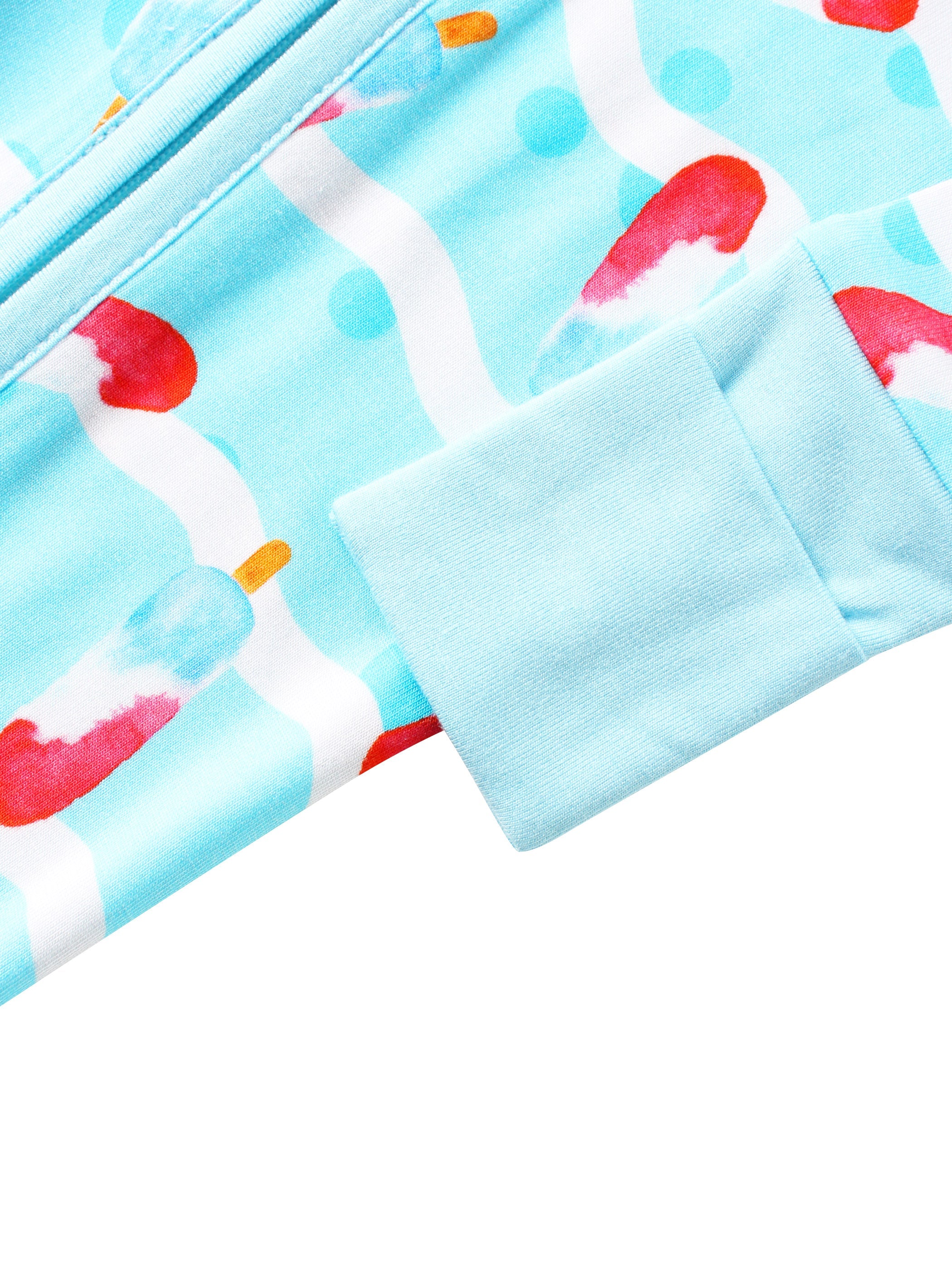 PoshTOT Ice Cream Bamboo Baby Convertible Zippy Romper