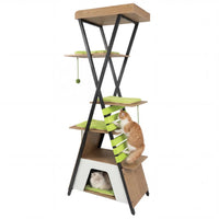 73" Multi-Level Cat Tree with Condo & Perch, Multi-Cat Climbing Tower with Scratching Pad & Interactive Toys