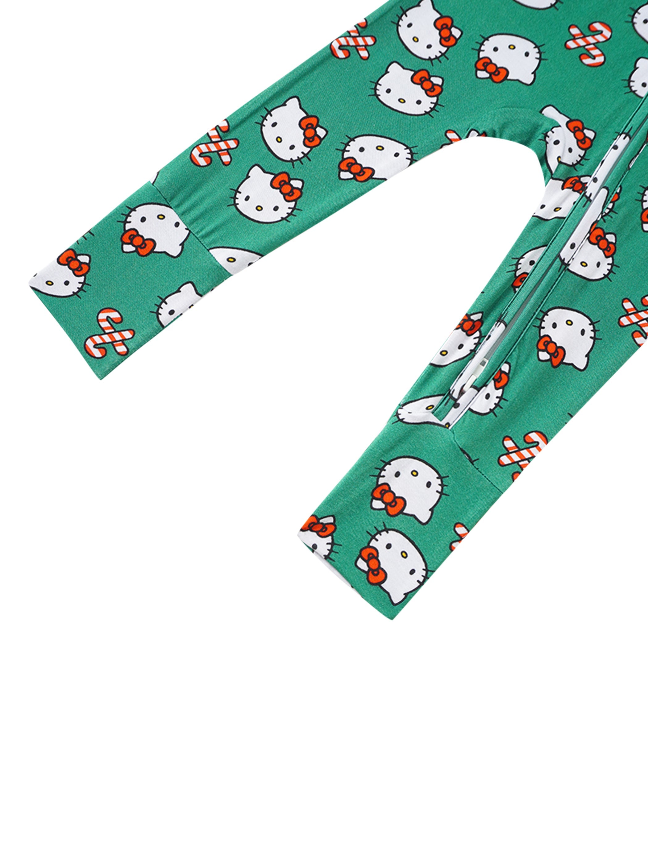 PoshTOT Sanrio Hello Kitty Green Bamboo Baby Convertible Zippy Romper