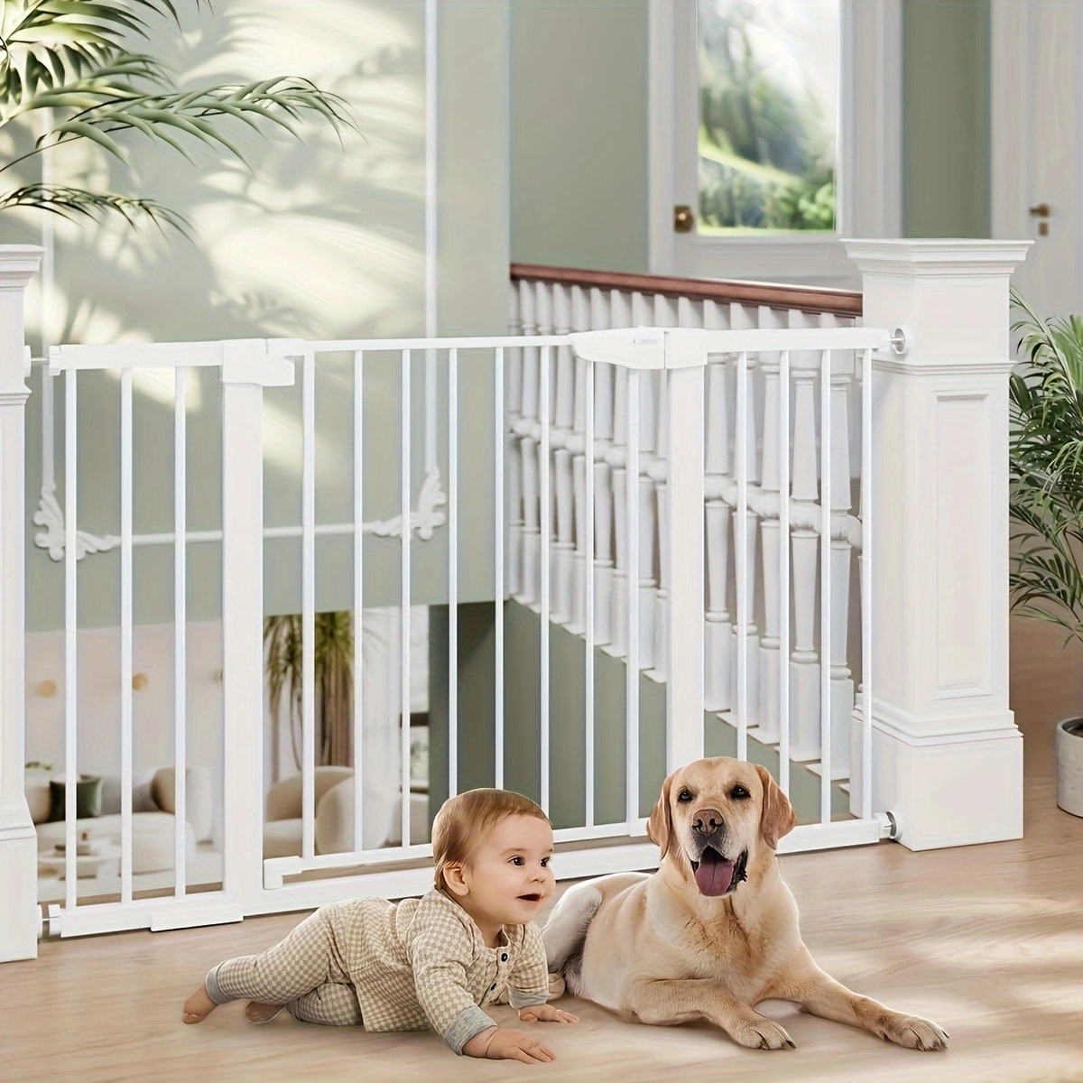 Effortless Installation And Convenient Passage The Baby And Dog Gate With Auto-Close Feature