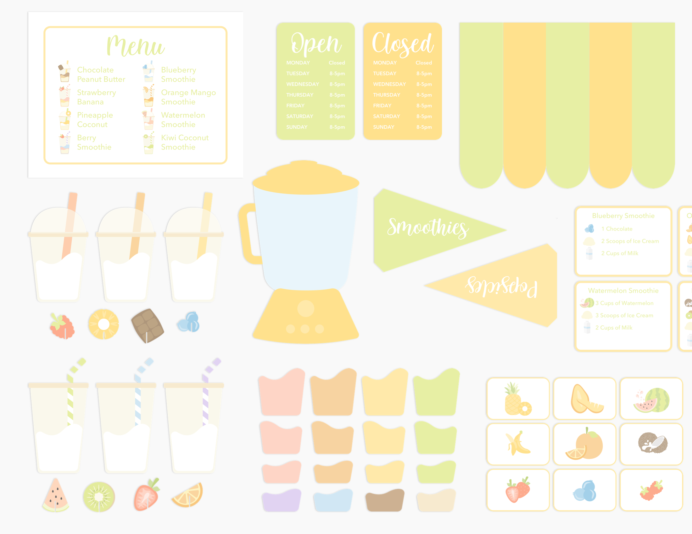 Smoothie Shop Dramatic Play Kit