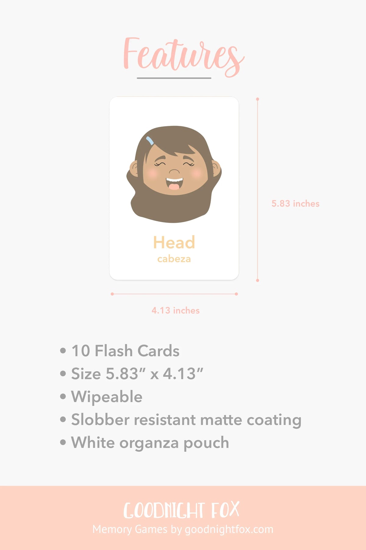 Body Parts Flashcards - BIG FRENCHIES