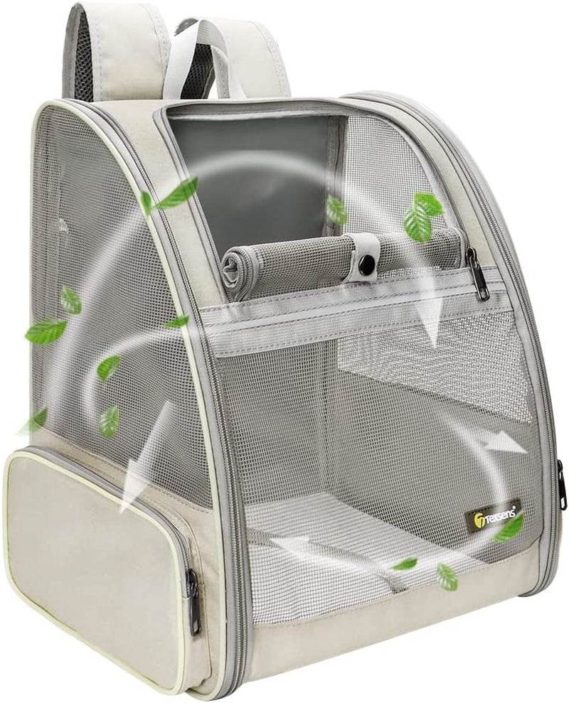 Texsens Innovative Traveler Bubble Backpack Pet Carriers for Cats and Dogs (Black) - BIG FRENCHIES