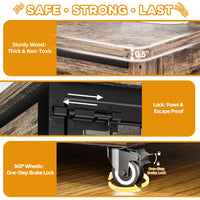 38in Dog Crate Furniture - Dog Crate With DIY Frame, Sliding Door Indoor Kennel, Wooden Dog Cage End Table, For Medium-L