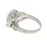 Natural Cubic Zirconium Ring Sterling Silver