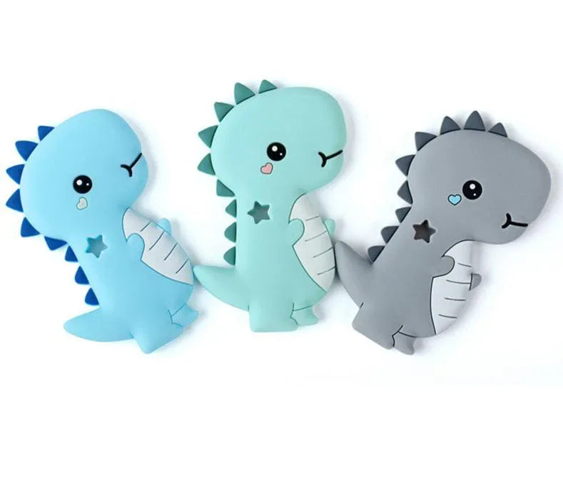 Dinosaur Baby Teether Animal Silicone Beads Chew Charms Food Grade Silicone Teether Bead Toy Gift For Baby and Kids - BIG FRENCHIES