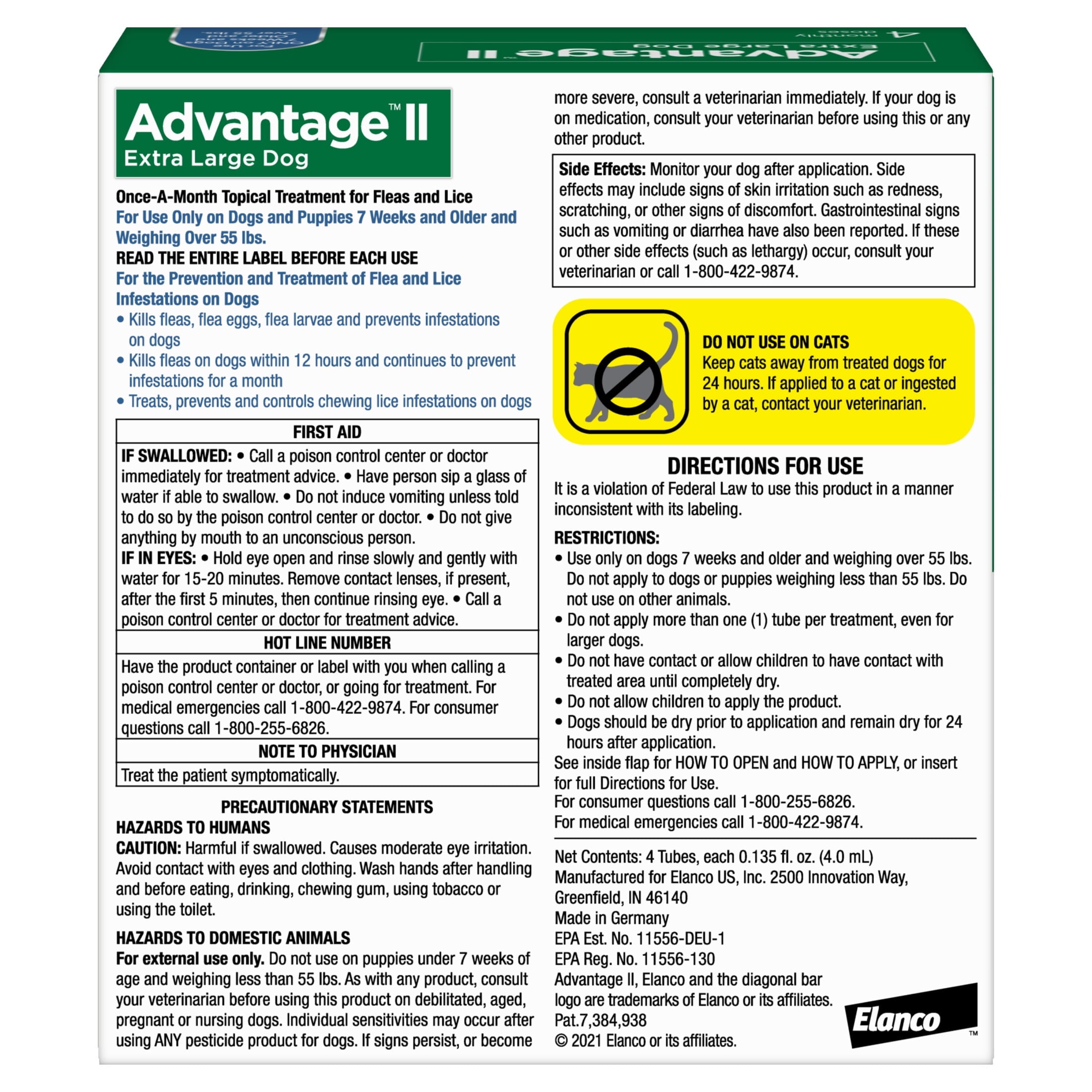 Flea Prevention for XL Dogs 55 Lbs+, 4-Monthly Treatments - BIG FRENCHIES
