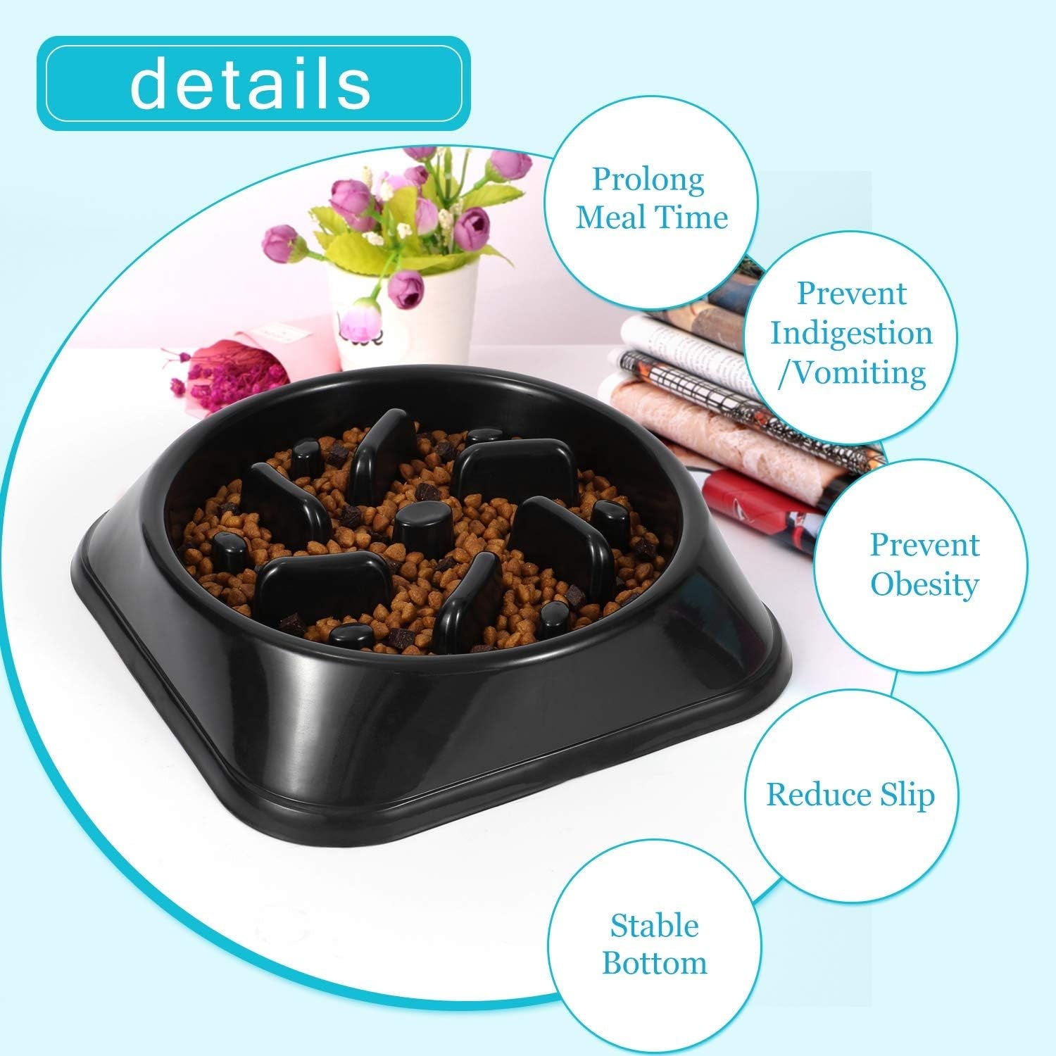 Dog Feeder Slow Eating Pet Bowl Eco-Friendly - BIG FRENCHIES