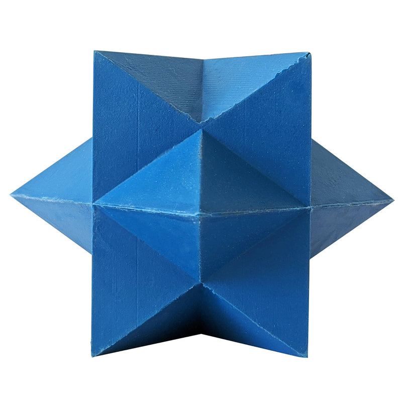Blue Star-Shaped Natural Rubber Dog Chew Toy – Durable & Textured for Engaging Playtime - BIG FRENCHIES