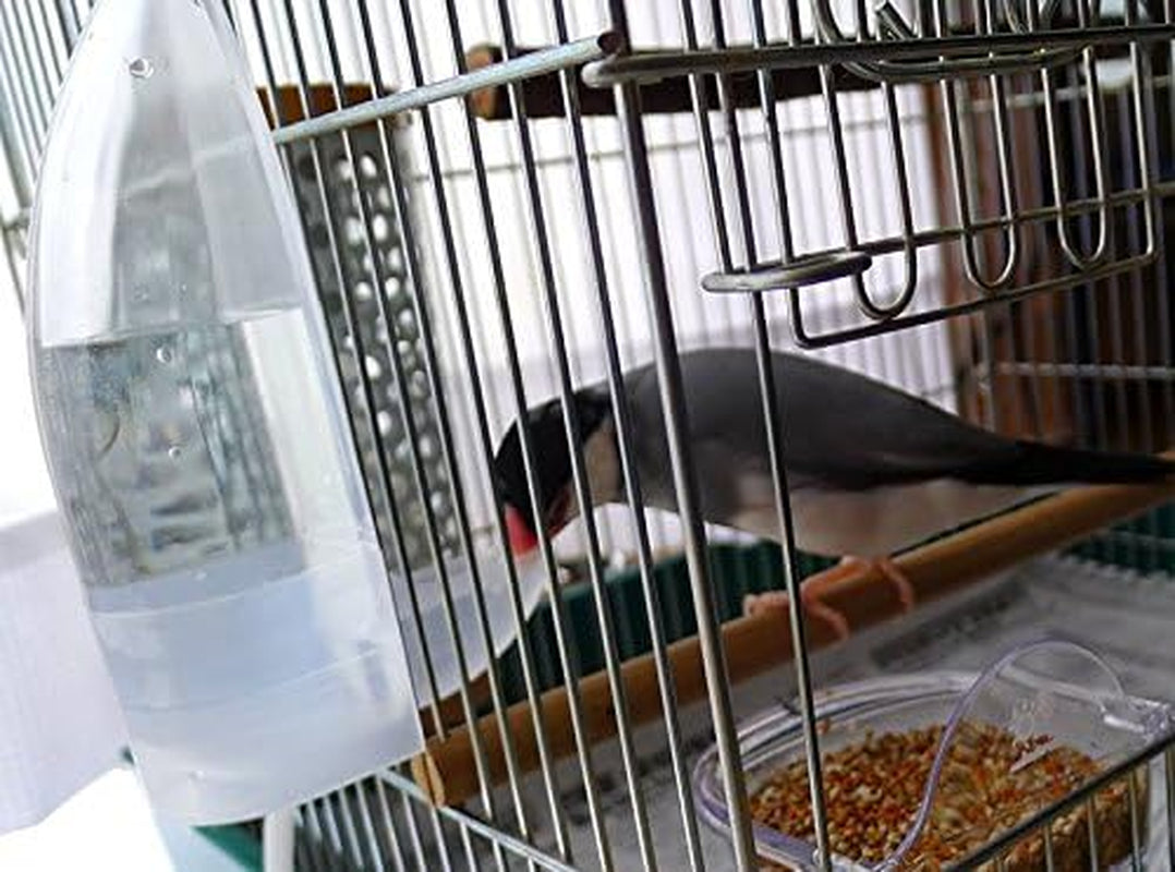 Bird Cage Water Bottle Dispenser Feeder for Zebra Finch Budgies Set of 2 (Clear) - BIG FRENCHIES