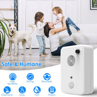 4 Packs Ultrasonic Pest Repeller, 1-75KHz 6 Adjustable Levels for Bats Birds Mice, Humane Indoor Pest Control