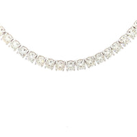 45.00ct Moissanite Tennis Necklace Sterling Silver