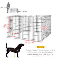 30inch Foldable Metal Exercise Pet Playpen Yard Dog Puppy Kennel Cage 8 Panel