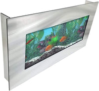 Aa-Skyline-Bsilver 2.0 Wall Mounted Aquarium, Brushed Silver - BIG FRENCHIES