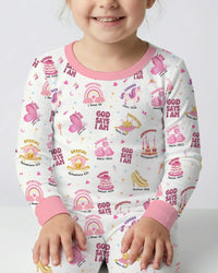 God Says I Am Girl Bamboo Two Piece Long Sleeve Pajama Set