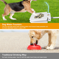 Dog Water Fountain Outdoor,No Electricity Step-On Activated Pet Sprinkler,Paw-Controlled Drinking Dispenser For Large & 