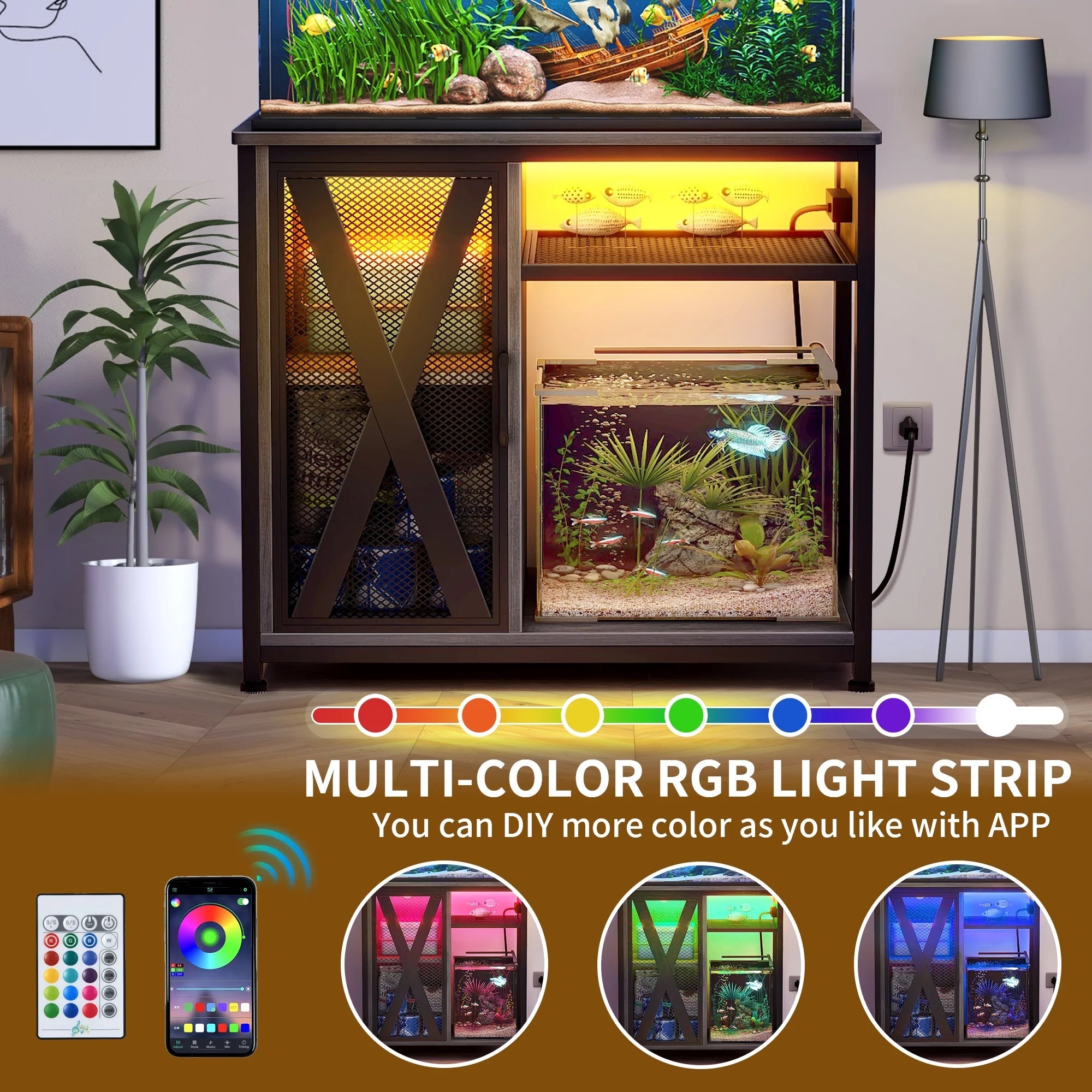 40-50 gallons Fish Tank Stand with Power Outlets - BIG FRENCHIES