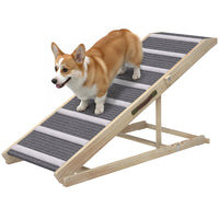 Dog Ramp For Couch, 4 Adjustable High-traction Carpet And Crossbars Foldable Pet Ramp For Small To Large Dog