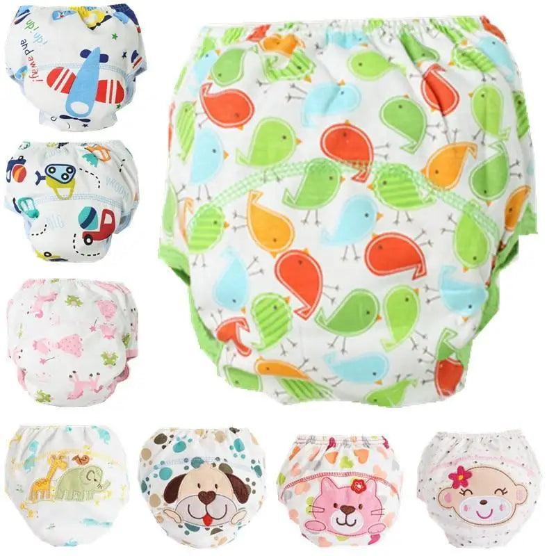 1Pcs Cute Baby Diapers Reusable Nappies Cloth Diaper Washable Cotton Training Pants Panties - BIG FRENCHIES