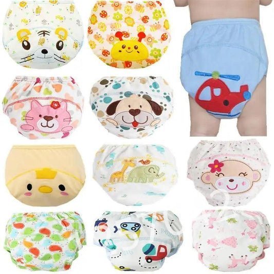 1Pcs Cute Baby Diapers Reusable Nappies Cloth Diaper Washable Cotton Training Pants Panties - BIG FRENCHIES