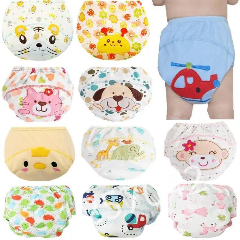 1Pcs Cute Baby Diapers Reusable Nappies Cloth Diaper Washable Cotton Training Pants Panties - BIG FRENCHIES